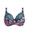 Elomi Lucie Plunge Bra in Teal Floral