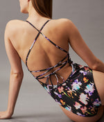 Calvin Klein Square Neck Swimsuit In Euphoria Palm