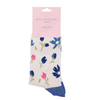 Miss Sparrow Ditsy Floral Socks in Silver
