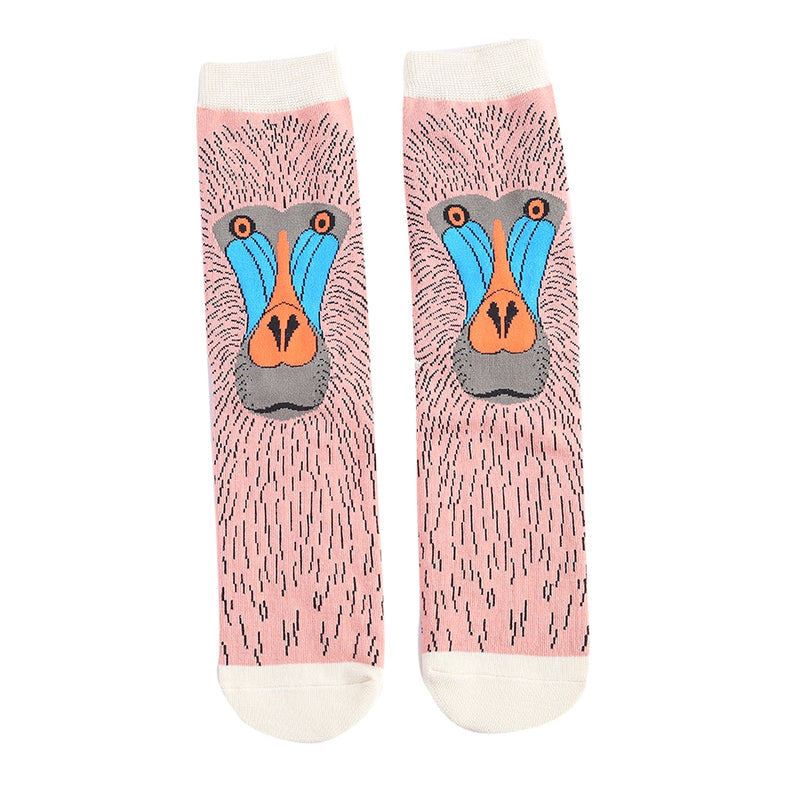 Miss Sparrow Baboon Socks In Dusky Pink