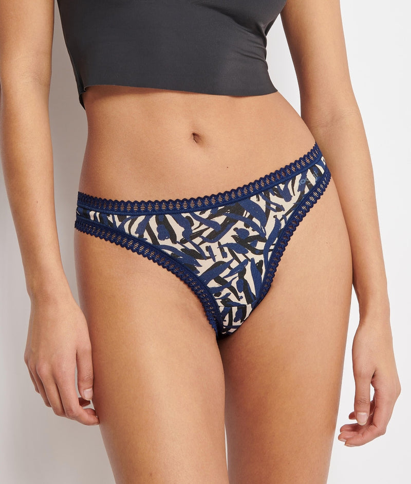 Sloggi GO Crush Thong 3 Pack in Dark Blue Combination