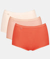 Sloggi Maxi Brief 3 Pack In Orange Combination