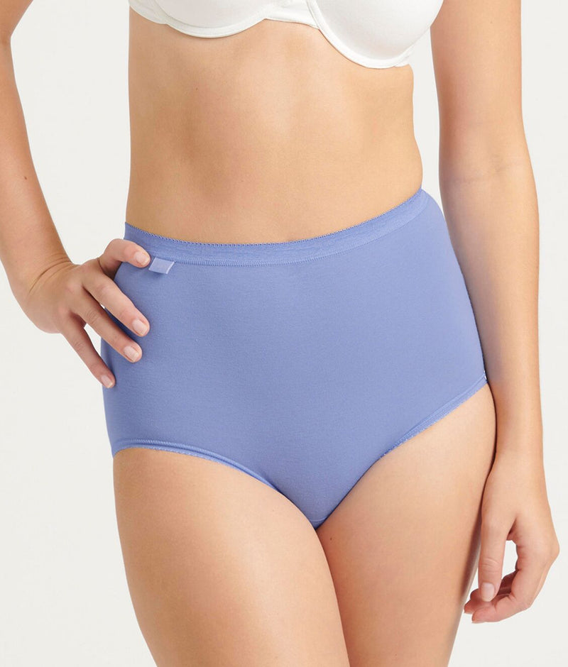 Sloggi Maxi Brief 3 Pack in Blue/White Combination