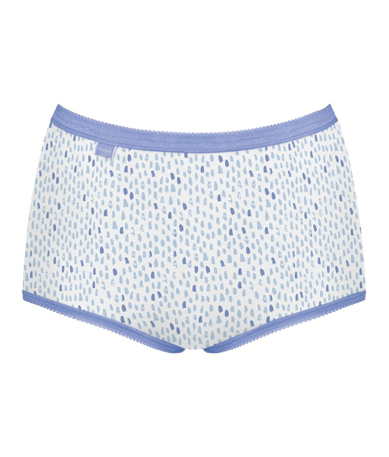 Sloggi Maxi Brief 3 Pack in Blue/White Combination
