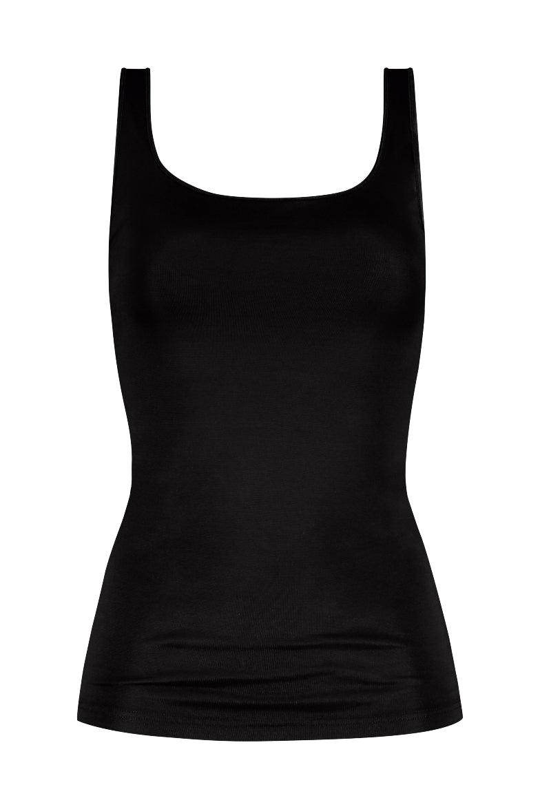 Mey Emotion Round Neck Vest Top in Black