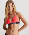 Calvin Klein Triangle Bikini Top Intense Power in Signal Red