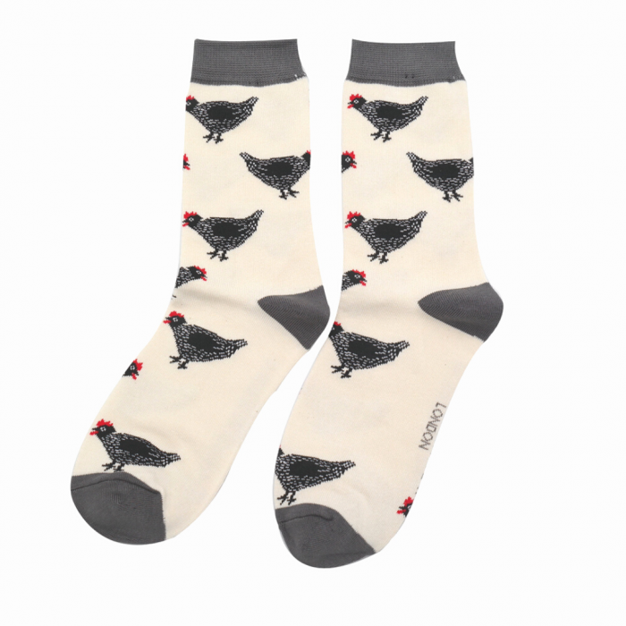 Miss Sparrow Hens Socks in Ivory