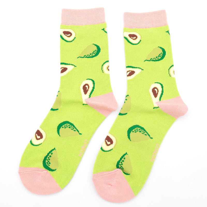 Miss Sparrow Avocados Socks in Light Green