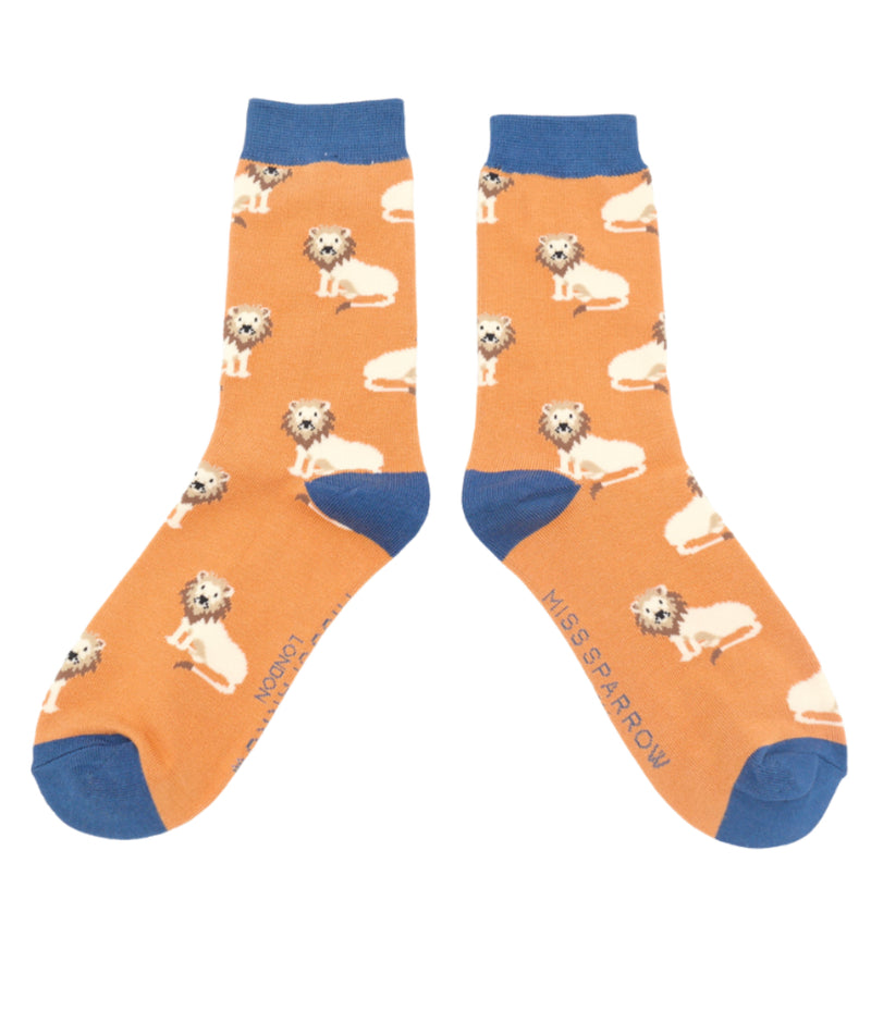 Miss Sparrow Lions Socks in Mustard