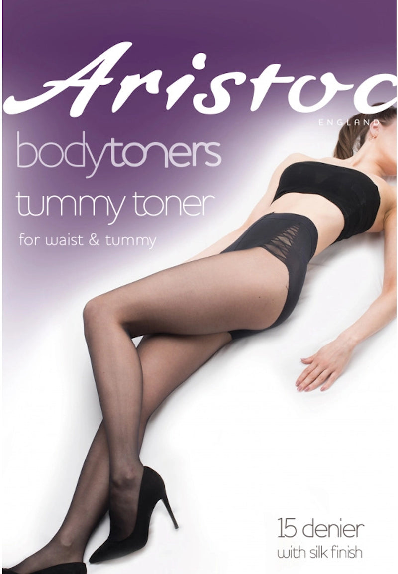 Aristoc 15 Denier Leg Toner Tights in Black/Illusion