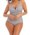 Elomi Checkmate Non Wired Swimsuit In Grey Marl