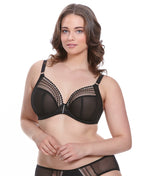 Matilda Underwired plunge bra in black