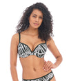 Freya Gemini Palm Moulded Plunge Bikini Top in Monochrome