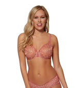 Gossard Glossies Leopard Sheer Bra in Blush