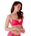 Gossard Superboost Lace Plunge Bra in Diva Pink