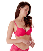 Gossard Superboost Lace Plunge Bra in Diva Pink