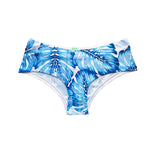 Happy Undies Hipster Brief In Blue Leaves