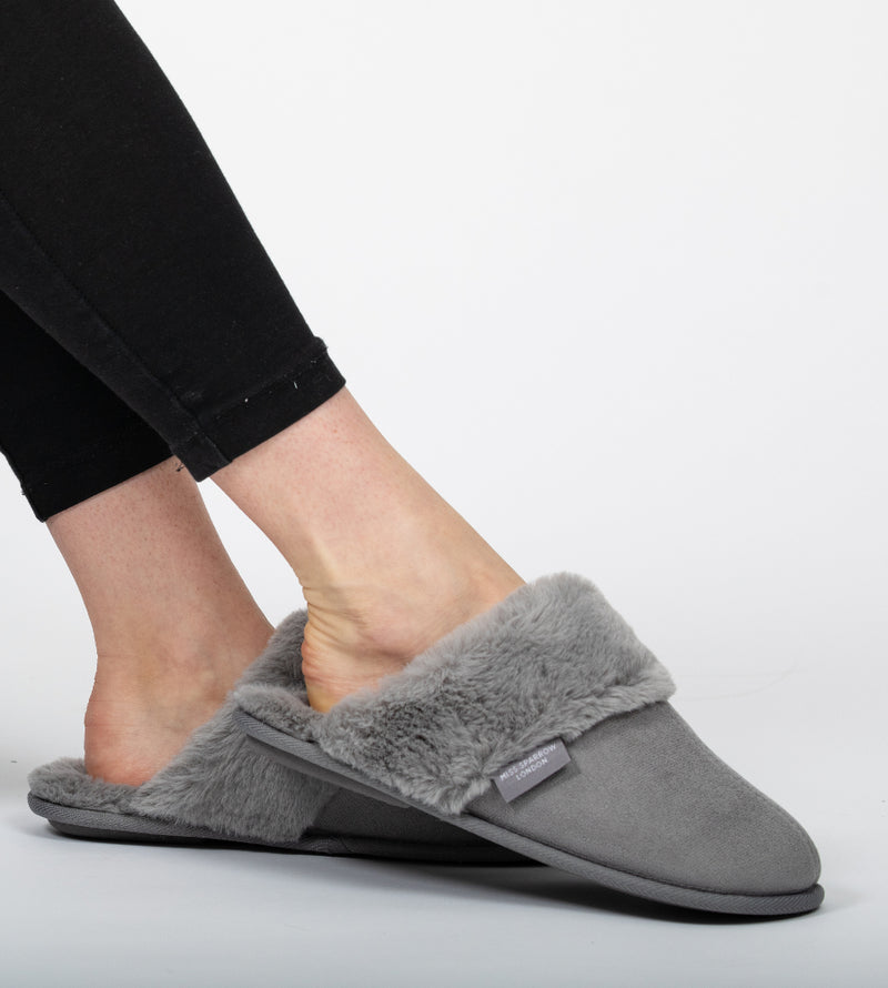 Miss Sparrow Micro Suede Mule Slippers