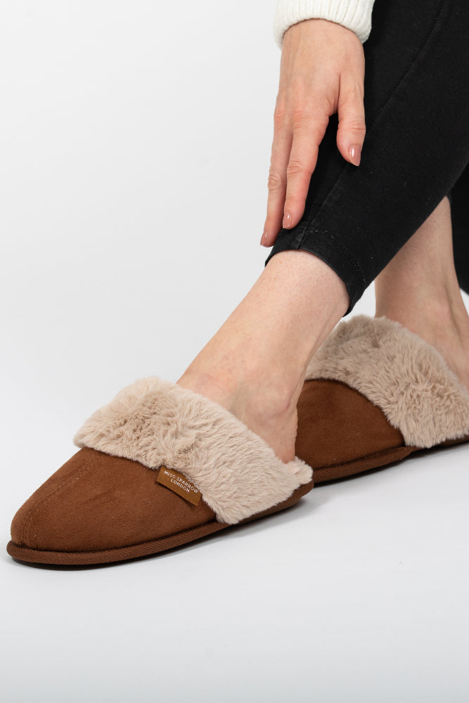 Miss Sparrow Micro Suede Mule Slippers