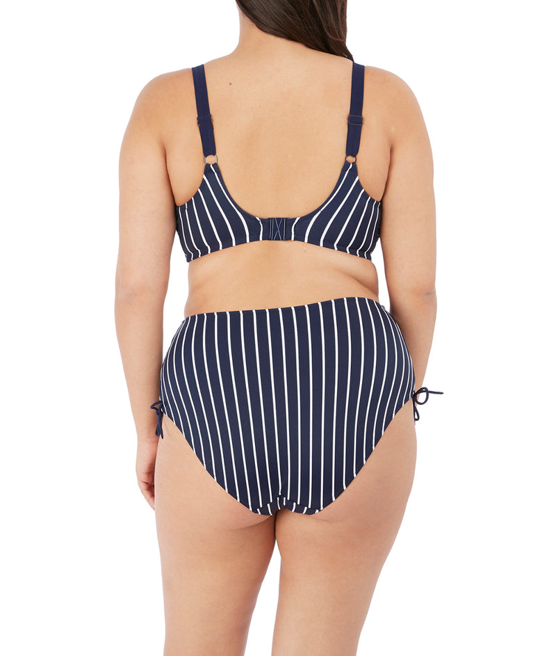 Elomi Plain Sailing Underwired Bikini Top In Midnight Stripe