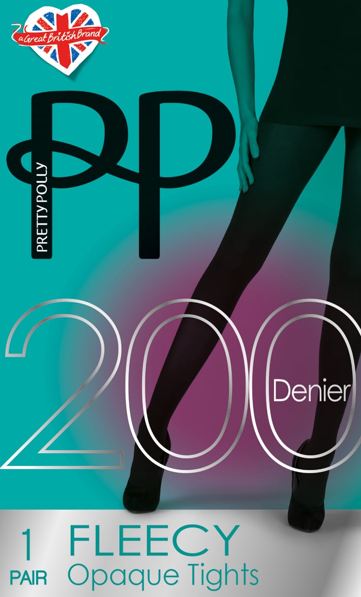 Pretty Polly 200 Denier Fleecy Opaque Tights in Black – Mish