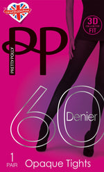 Pretty Polly 60 Denier Opaque Tights in Navy