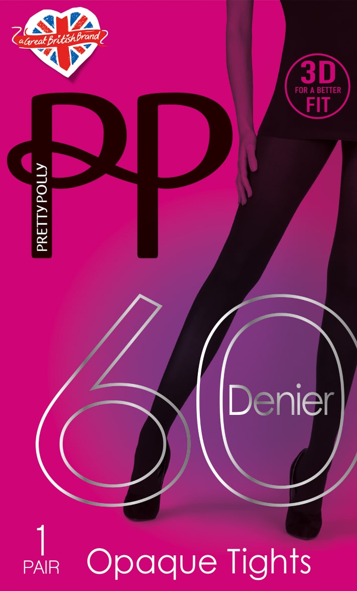 Pretty Polly 60 Denier Opaque Tights in Navy