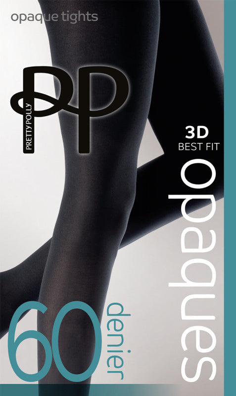 Pretty Polly 60 Denier Opaque Tights in Navy Or Black