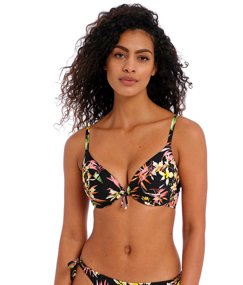 Freya Savanna Sunset Plunge Bikini Top in Multi