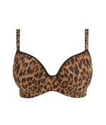 Freya Wild Side Plunge T-shirt Bra In Leopard